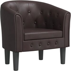 Chaise d'accent VidaXL - Design cube moderne - Marron - Publicité Chaise d'accent VidaXL - Design cube moderne - Marron - Publicité