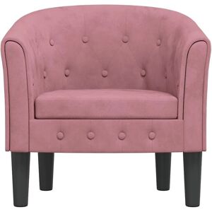 vidaXL Pink Velvet Club Chair - Chair vidaXL Pink Velvet Club Chair - Chair