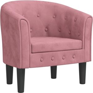 vidaXL Pink Velvet Club Chair - Chair vidaXL Pink Velvet Club Chair - Chair