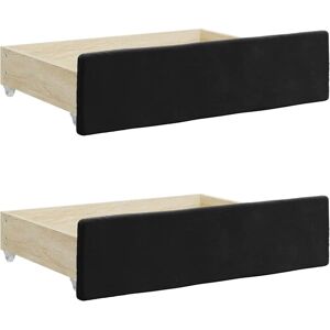 vidaXL Bed Drawers Storage Unit Black - Bed Type vidaXL Bed Drawers Storage Unit Black - Bed Type