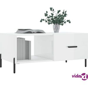 vidaXL White High Gloss Coffee Table 90x50x40cm - Living Room Furniture vidaXL White High Gloss Coffee Table 90x50x40cm - Living Room Furniture