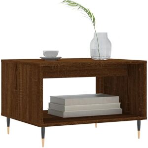 vidaXL Coffee Table Brown Oak 60x50x40 cm Engineered Wood - Coffee Table vidaXL Coffee Table Brown Oak 60x50x40 cm Engineered Wood - Coffee Table
