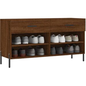 vidaXL Shoe Bench Brown Oak - Shoe Storage Cabinet - Shoe Rack - 102x35x55 cm vidaXL Shoe Bench Brown Oak - Shoe Storage Cabinet - Shoe Rack - 102x35x55 cm
