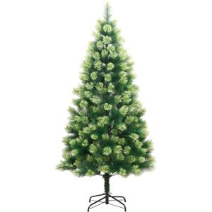 vidaXL 210 cm Artificial Hinged Christmas Tree with Stand vidaXL 210 cm Artificial Hinged Christmas Tree with Stand