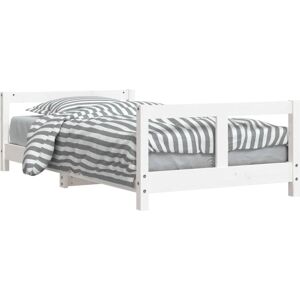 vidaXL Kinderbett Weiß Massives Kiefernholz 80x160cm - Kinderbett vidaXL Kinderbett Weiß Massives Kiefernholz 80x160cm - Kinderbett