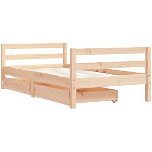 vidaXL Kids Bed Frame with Drawers - Kids Bed - Wooden Bed for Children vidaXL Kids Bed Frame with Drawers - Kids Bed - Wooden Bed for Children