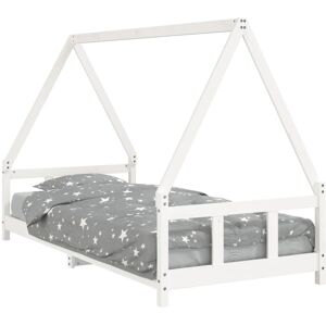 Structure de lit pour enfants en bois blanc 90x200 cm - vidaXL Structure de lit pour enfants en bois blanc 90x200 cm - vidaXL