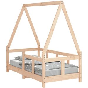 Cadre de lit pour enfants en bois massif 70x140 cm vidaXL - Lit pour enfants Cadre de lit pour enfants en bois massif 70x140 cm vidaXL - Lit pour enfants