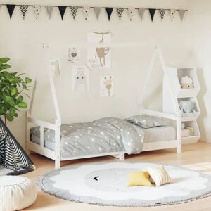 vidaXL Kids Bed White 80x160cm - Wooden Bed Frame for Kids vidaXL Kids Bed White 80x160cm - Wooden Bed Frame for Kids