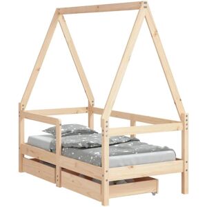 vidaXL Kids Bed Frame with Drawers - Kids Bed Type vidaXL Kids Bed Frame with Drawers - Kids Bed Type