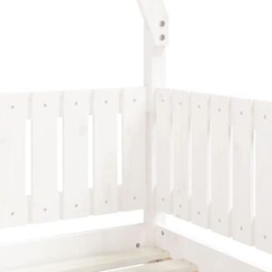 vidaXL Kids Bed White Pine Wood 70x140cm - Kids Bed Type vidaXL Kids Bed White Pine Wood 70x140cm - Kids Bed Type