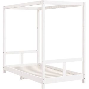 vidaXL Kids Bed White Solid Pine - Kids Bed vidaXL Kids Bed White Solid Pine - Kids Bed
