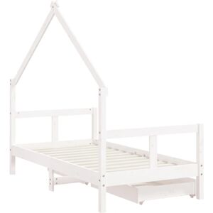 VidaXL Kids Bed White Wood - Kids Bed VidaXL Kids Bed White Wood - Kids Bed