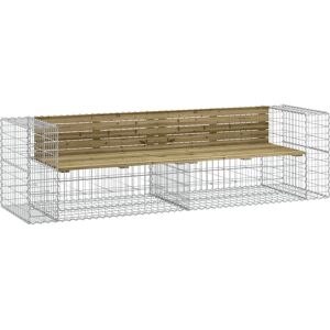 vidaXL utebenk - Hagebenk - Impregnert granetre - Gabion-design vidaXL utebenk - Hagebenk - Impregnert granetre - Gabion-design
