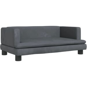 vidaXL Kinder-Samtsofa Dunkelgrau 80x45x30 cm vidaXL Kinder-Samtsofa Dunkelgrau 80x45x30 cm