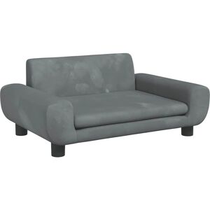 Canapé pour Enfants en Velours Gris Foncé 70x45x33 cm Vidaxl - Publicité Canapé pour Enfants en Velours Gris Foncé 70x45x33 cm Vidaxl - Publicité