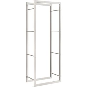 vidaXL Firewood Rack 50x28x132 cm Stainless Steel - Firewood Storage vidaXL Firewood Rack 50x28x132 cm Stainless Steel - Firewood Storage