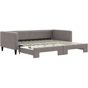 vidaXL Canapé-lit avec rangement - 100x200 cm - taupe - Daybed vidaXL Canapé-lit avec rangement - 100x200 cm - taupe - Daybed