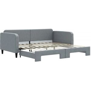 MAISONCHIC Hellgraues Sofa Bett mit Ausziehmatratze - Schlafsofa MAISONCHIC Hellgraues Sofa Bett mit Ausziehmatratze - Schlafsofa