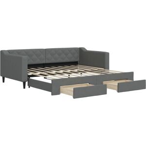 vidaXL Cama de día con almacenaje - Gris 90x190cm vidaXL Cama de día con almacenaje - Gris 90x190cm