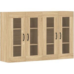 vidaXL Dulapuri de perete nuc Sonoma 2 buc - Bufet/Comodă vidaXL Dulapuri de perete nuc Sonoma 2 buc - Bufet/Comodă