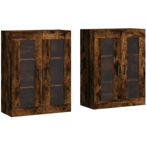 vidaXL Fumed Oak Wall-Mounted Nightstand - Wall-mounted Nightstand vidaXL Fumed Oak Wall-Mounted Nightstand - Wall-mounted Nightstand