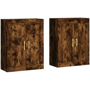 vidaXL Wall-mounted Cabinet - Smoky Oak - Durable, Moisture-Resistant vidaXL Wall-mounted Cabinet - Smoky Oak - Durable, Moisture-Resistant