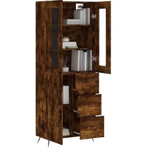 vidaXL Highboard Smoked Oak - Sideboard Storage Cabinet vidaXL Highboard Smoked Oak - Sideboard Storage Cabinet