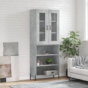 vidaXL Concrete Grey 69.5x34x180 cm Sideboard Tall Storage Cabinet vidaXL Concrete Grey 69.5x34x180 cm Sideboard Tall Storage Cabinet