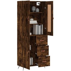 VIDAXL Smoked Oak High Cabinet - Cabinet VIDAXL Smoked Oak High Cabinet - Cabinet