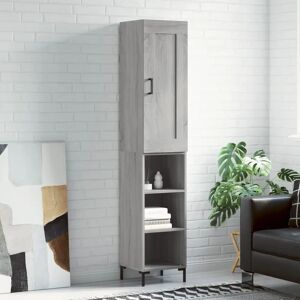 vidaXL Highboard Gray Sonoma 34.5x34x180 cm - Highboard vidaXL Highboard Gray Sonoma 34.5x34x180 cm - Highboard