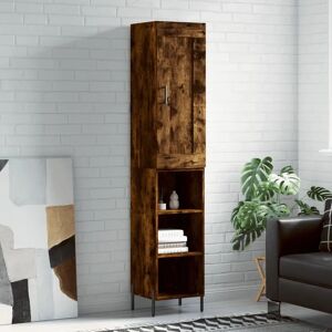 vidaXL Smoked Oak Sideboard - Storage Cabinet - 34.5x34x180 cm vidaXL Smoked Oak Sideboard - Storage Cabinet - 34.5x34x180 cm