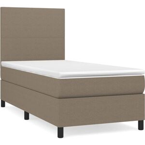 Lit VidaXL taupe gris avec tête de lit réglable - Lit Lit VidaXL taupe gris avec tête de lit réglable - Lit
