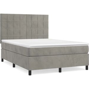 vidaXL 3143025 lit - Gris clair - Lit vidaXL 3143025 lit - Gris clair - Lit