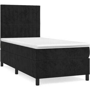 vidaXL 3143129 Lit - Velours, noir, 100x200 cm vidaXL 3143129 Lit - Velours, noir, 100x200 cm
