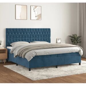 Maison Chic Fluwelen Bed - 200x200 cm - Bed, Donkerblauw, Model 200x200 Maison Chic Fluwelen Bed - 200x200 cm - Bed, Donkerblauw, Model 200x200