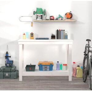 vidaXL Solid Wood Pine Work Bench - Storage Table vidaXL Solid Wood Pine Work Bench - Storage Table