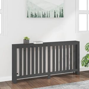 vidaXL Radiator Cover Grey 169x19x84 cm Solid Wood Pine - Radiator Cover vidaXL Radiator Cover Grey 169x19x84 cm Solid Wood Pine - Radiator Cover