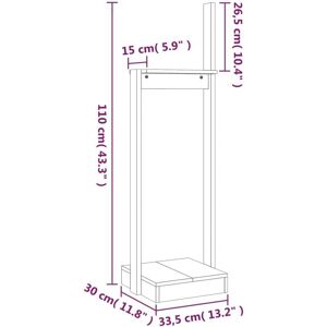 vidaXL Pine Log Holder - Firewood Storage Rack - Rustic Solid Wood Firewood Holder vidaXL Pine Log Holder - Firewood Storage Rack - Rustic Solid Wood Firewood Holder