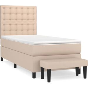 Lit VidaXL avec tête réglable - Simili cuir - 90x200cm Lit VidaXL avec tête réglable - Simili cuir - 90x200cm
