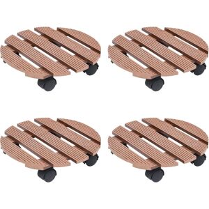 vidaXL 2/4x Plant Trolleys WPC Dolly Caddy Stand Round/Square - Plant Trolley vidaXL 2/4x Plant Trolleys WPC Dolly Caddy Stand Round/Square - Plant Trolley