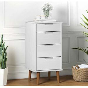 vidaXL Armoire à tiroirs en pin massif MOLDE - Style scandinave, 40x35x82cm vidaXL Armoire à tiroirs en pin massif MOLDE - Style scandinave, 40x35x82cm