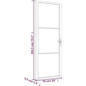 vidaXL Innentür 76x201.5 cm Schwarz und transparent - Innentür vidaXL Innentür 76x201.5 cm Schwarz und transparent - Innentür