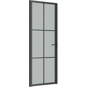 vidaXL Innentür mit Glas - 76x201,5cm - Schwarz & Transparent - Modern vidaXL Innentür mit Glas - 76x201,5cm - Schwarz & Transparent - Modern