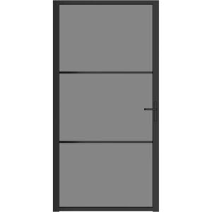 vidaXL Ușă Interioară - 102,5x201,5 cm - Negru și Transparent Închis - Sticlă Temperată & Aluminiu vidaXL Ușă Interioară - 102,5x201,5 cm - Negru și Transparent Închis - Sticlă Temperată & Aluminiu