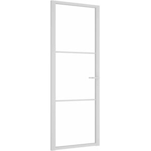 vidaXL White & Transparent Interior Door - ESG Glass & Aluminium 76x201.5cm vidaXL White & Transparent Interior Door - ESG Glass & Aluminium 76x201.5cm
