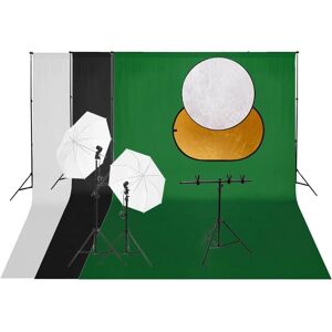 vidaXL Kit de Estudio Fotográfico - Fondo y Iluminación Ajustables vidaXL Kit de Estudio Fotográfico - Fondo y Iluminación Ajustables