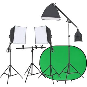 vidaXL Kit de Estudio Fotográfico - Softboxes y Fondo vidaXL Kit de Estudio Fotográfico - Softboxes y Fondo