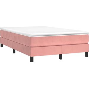 Cama Rosa de Terciopelo con Muelles Ensacados - Cama Cama Rosa de Terciopelo con Muelles Ensacados - Cama