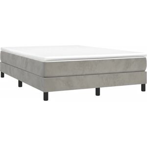 vidaXL cama de terciopelo gris claro con base - cama vidaXL cama de terciopelo gris claro con base - cama